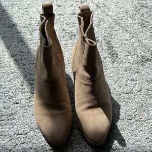 Hush Puppies Tan Suede Ankle Boots